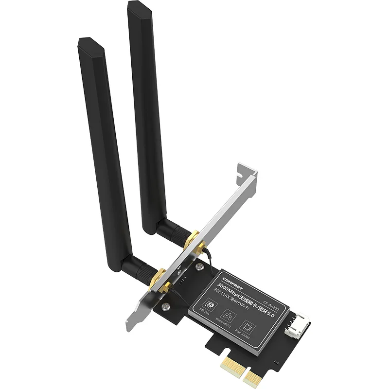 Comfast Gigabit 2974 Мбит/с двухдиапазонный 2,4& 5,8G Intel внешний 2* 6dBi PCIE-X1 Bluetooth 5,0 сильная передача для Window10 AX200