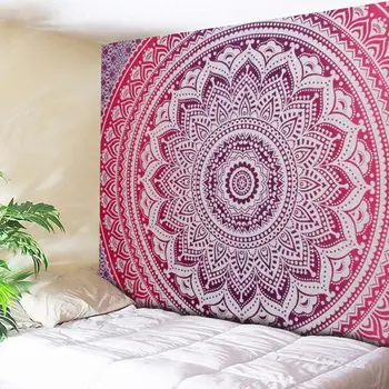 

Indian Tapestry Wall Hanging Bohemian Beach Towel Polyester Thin Blanket Yoga Shawl Mat Blanket