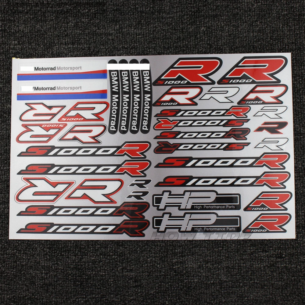 

Motorcycle Reflective Stickers Body Helmet Fuel Tank Waterproof Logo Decal for BMW S1000R S 1000 R S 1000R