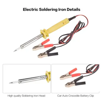 

12V DC 60W Car Electric Solder Crocodile Battery Clip Powered Electric Soldering Iron Welding Solder Electric Heat Pencil Pen