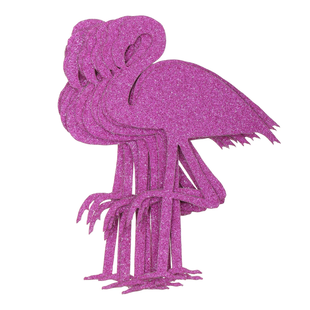 12-Pack Paper Flamingo Stickers Decals for Glass Cups Water Bottles Labeling Decorations