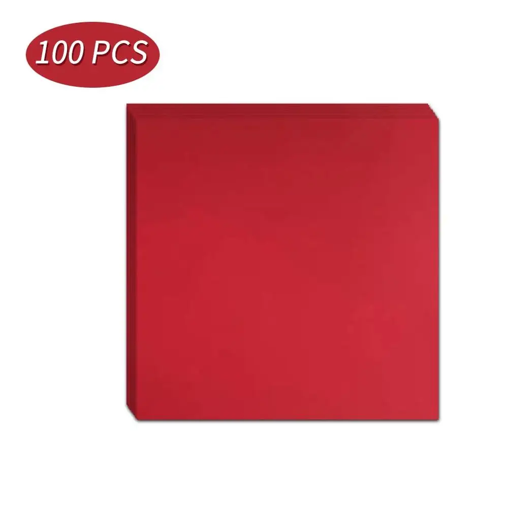 100 Pcs wrapping DIY papers Hand Cut Folding Material diy Kraft Paper Square Red scrapbook craft paper &ampxs | Дом и сад