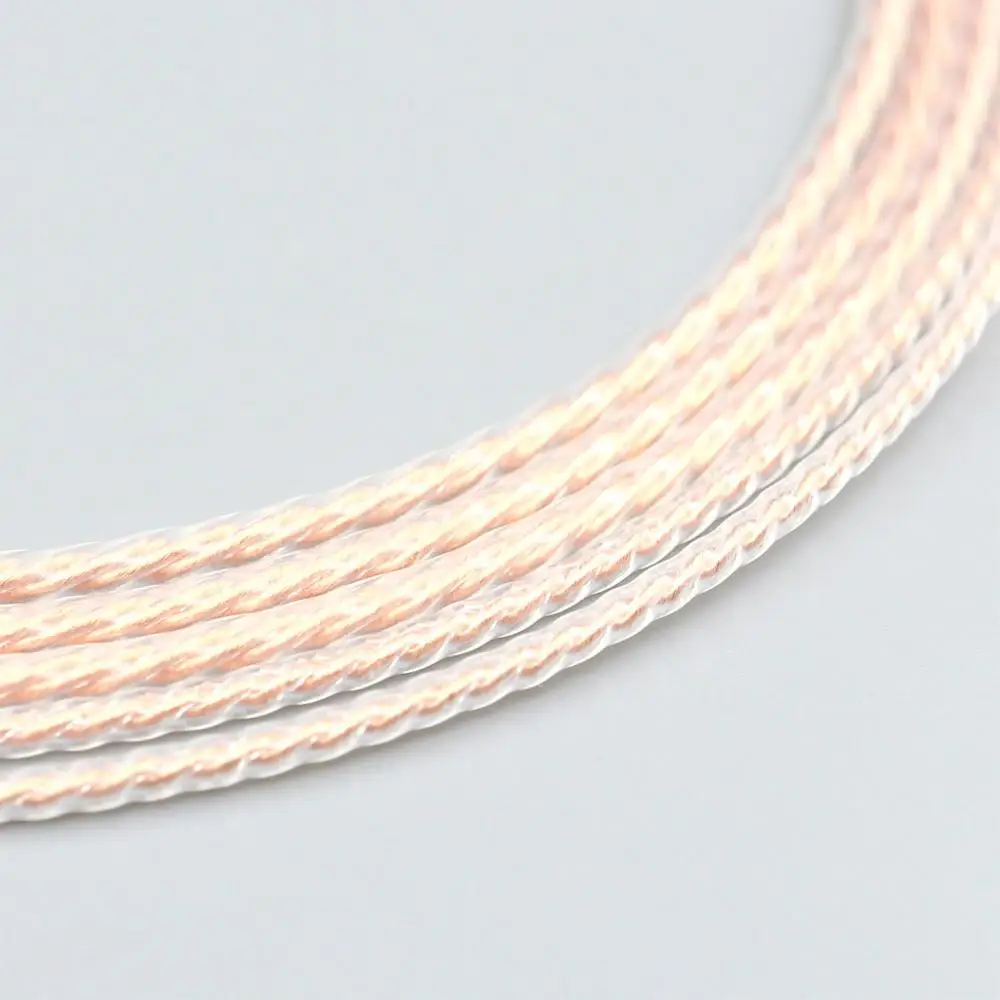 LN007028 3 5mm 4 4mm 99 Pure Silver 8 Core Headphone Earphone Cable For Westone W40 W50 W60 UM10 UM20 UM30 UM40 UM50 Pro