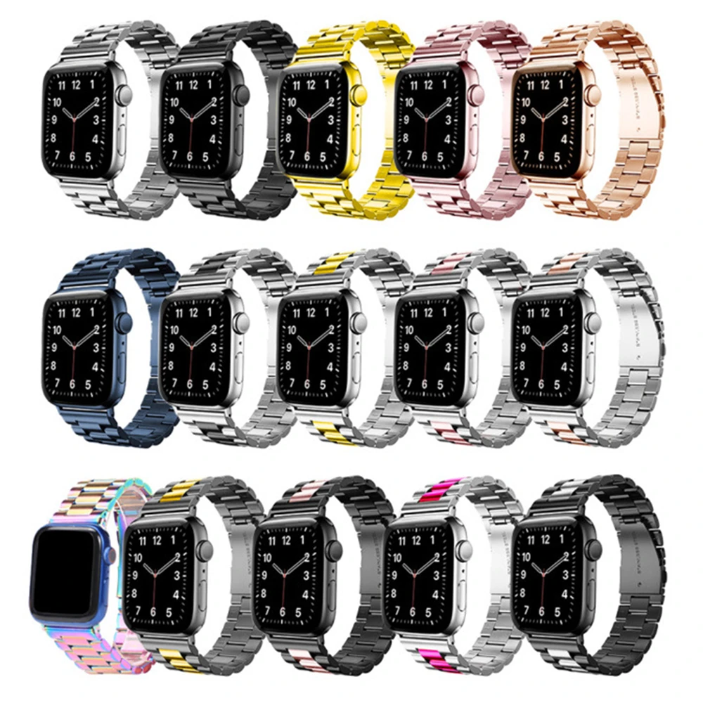 Metal Strap For Apple Watch Band 44mm 40mm iWatch Series 42mm 38mm Stainless Steel Bracelet Loop 41mm 45mm 7 SE654 | Наручные часы