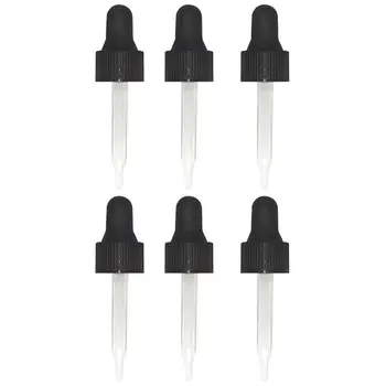 

6pcs Universal Plastic Glass Pointed Liquid Dropper Pipette for 5ml Essential Oil Bottles Aromatherapy Vials