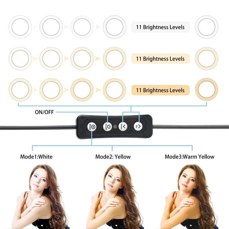 Beste Led Selfie Ring Licht 6 8 10 inch Dimbare 3200 5500K Ringlicht Fotografie Lamp voor Youtube video Make Up Foto Studio Verlichting