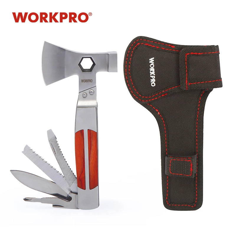  WORKPRO 12 IN 1 Multi Tools Axe Heavy Duty Twin Axe/Hammer Pocket Multifunctional Tool