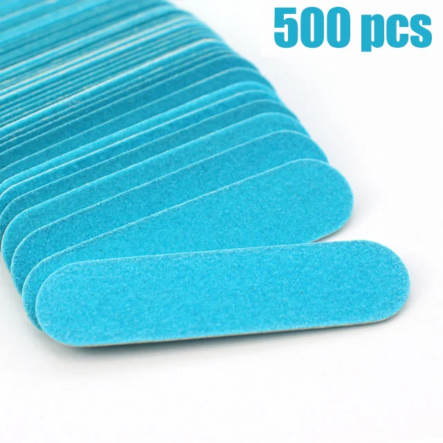 blue-500pcs Профессия 100/180 Пилочки для ногтей 500 шт./компл. буфера Маникюр Педикюр гель пилка для полирования ногтей лак файлы уход за красотой ногтей Инструменты из дерева - Цвет: blue-500pcs