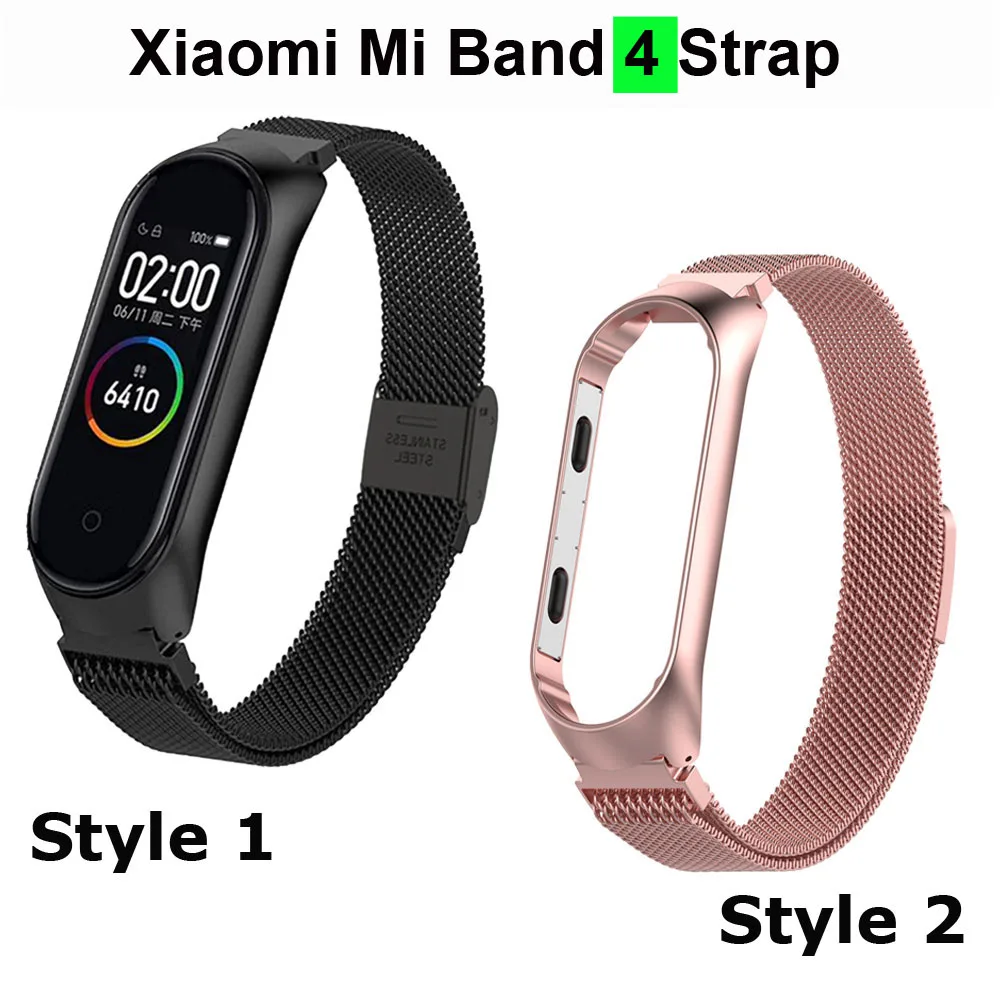 Mi Band 4 3 ремешок из нержавеющей стали металлический браслет для Xiao mi Nfc lanese band Смарт