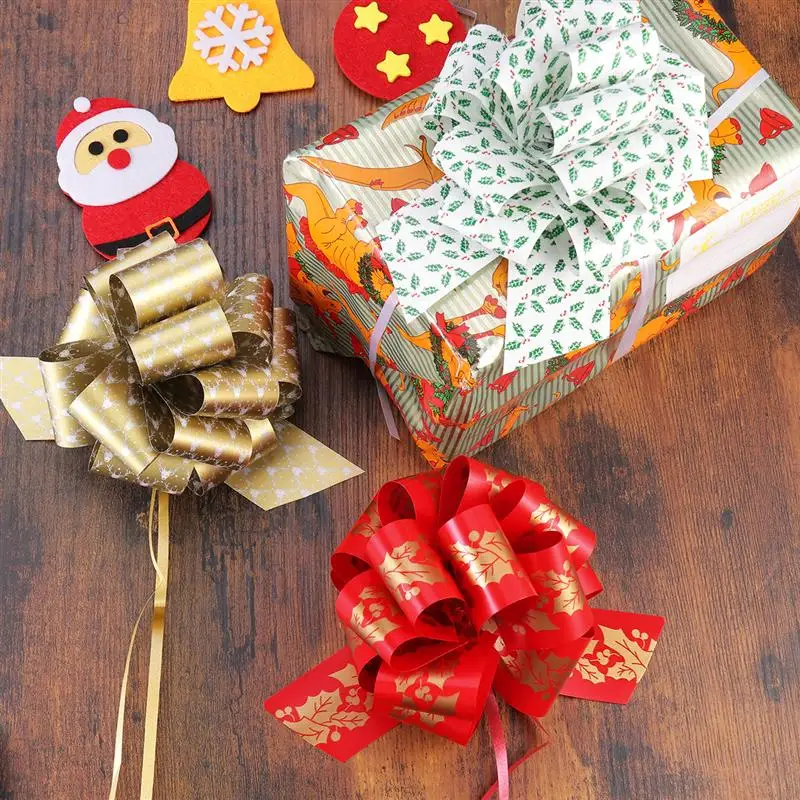 Рождественский подарочный набор бантов 24 шт цветок Звезда Луки для упаковки подарочной коробки вечерние украшения