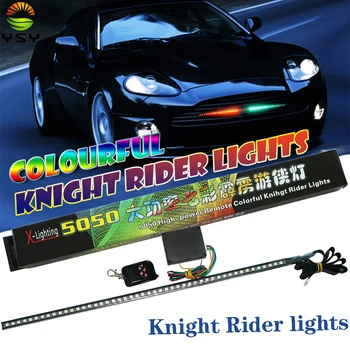

YSY RGB 7-Color Knight Night Rider LED 48 LED Strip Scanner Lighting Bars Remote Atmosphere Decorative Lamp Warning Signal light