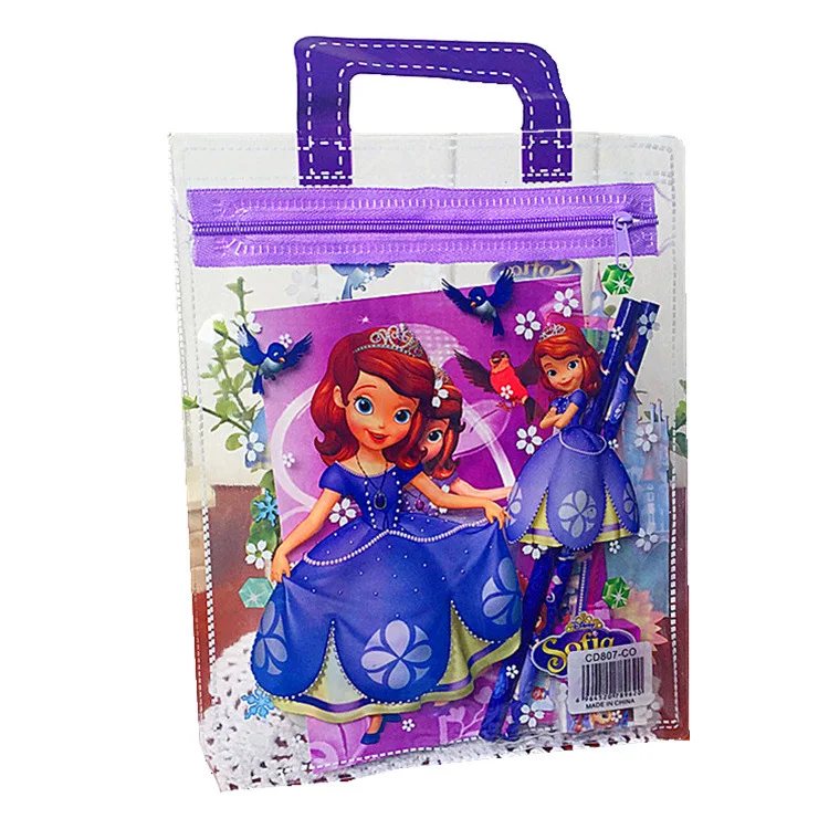 Disney 7 шт./компл. Замороженные Карандаш Чехол+ Линейка+ карандаш+ Ластик+ брошюра+ карандаш точилка канцелярские принадлежности подарок ко дню рождения, школьные принадлежности