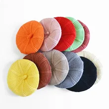 Модный вязаный берет в полоску для маленьких девочек; Новинка; вязаная шапка для маленьких мальчиков; теплая зимняя шапка; gorros