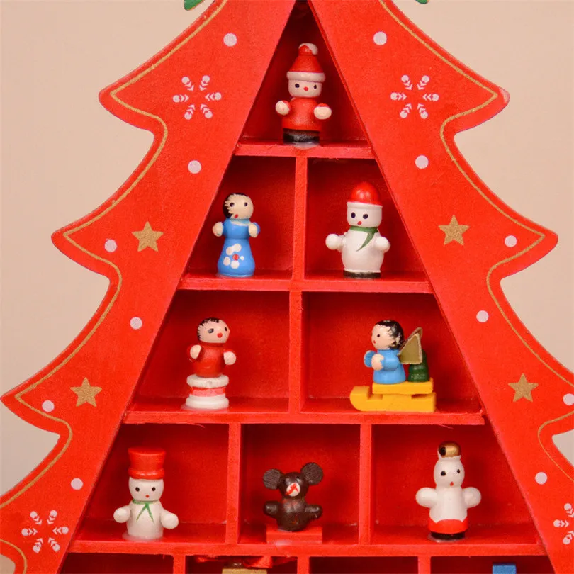 Diy игрушка деревянная Рождественская елка настольные украшения детский подарок торговый центр окно рождественские украшения для дома#3O24