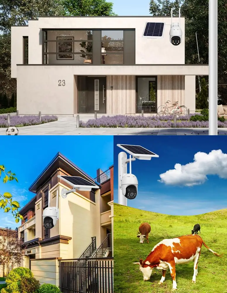 Outdoor 1080P HD Monitor Wifi Solar Battery Powered Camera Wireless Camera Waterproof Smart Home Surveillance Voice Intrusion