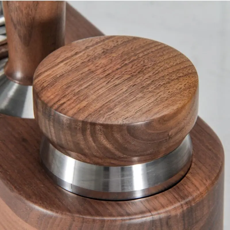 

Coffee Powder Press With Walnut Handle Cloth Powder 51/53/58.5mm Constant Powder Hammer Adjustable Kitchen Coffeeware Supplies