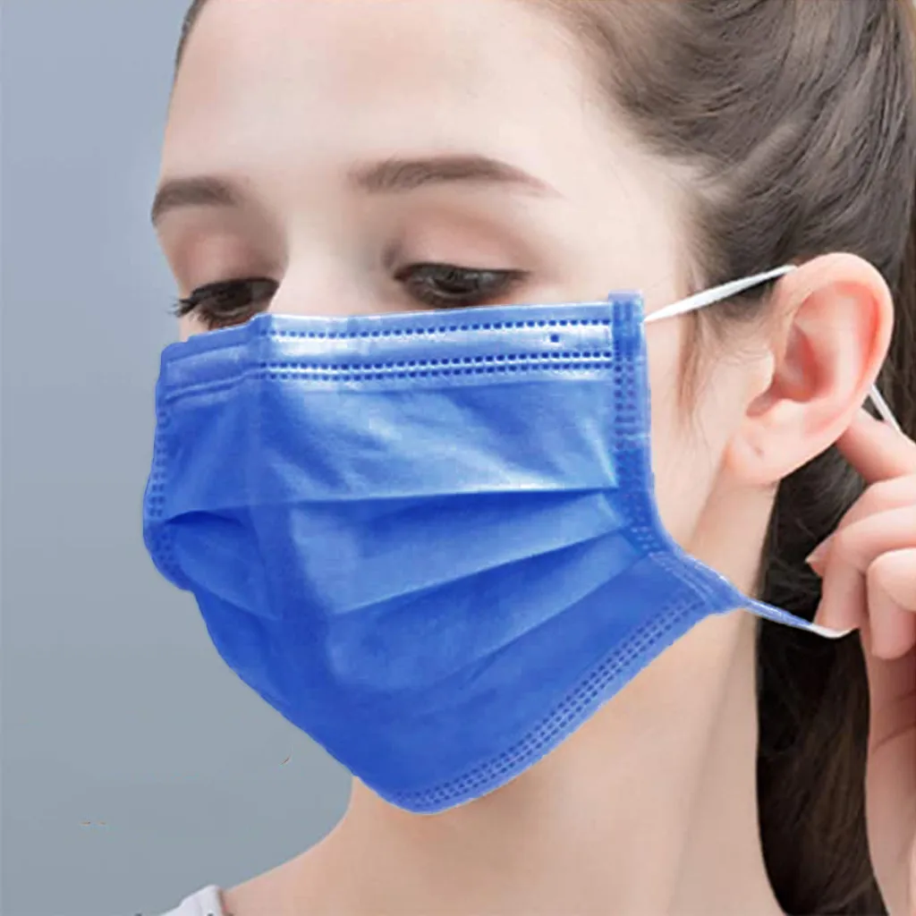 

50PCS Disposable Masks Civil Non-Woven 3 Layer- Thick 50 Packs Adult Protective Mascherine Antivirus Surgical mask coronavirus