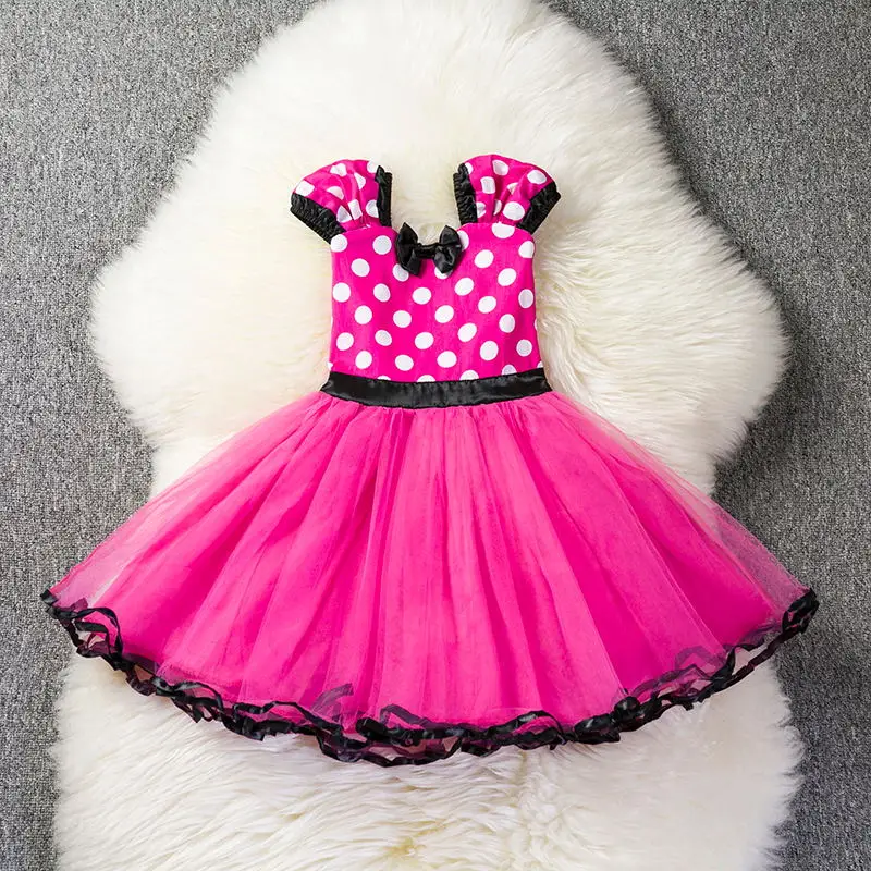 Mini Mouse Baby Girl Dress 2-6 Yrs Cosplay Princess Costume for Girls Kids Birthday Christmas Party Polka-Dot Dresses Clothing cocktail dresses