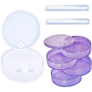 

Silicone Jewelry Storage Box, 4-Layer Rotating Jewelry Tray Storage Box, Used for Bracelets, Rings, Necklaces, Bracelets