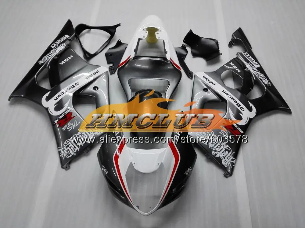 Корпус для SUZUKI GSXR-1000 1000CC GSXR1000 03 04 красный и серый цвет, 10CL. 117 GSX-R1000 GSX R1000 03 04 K3 GSXR 1000 2003 2004 обтекатели - Цвет: No. 7