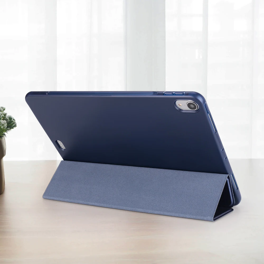 Тонкий смарт-чехол для iPad Pro11 трехслойная подставка из искусственной кожи+ ТПУ Мягкая задняя крышка с автоматическим выключением/пробуждением защитный чехол для iPad