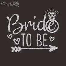 BlingQueen 12 шт./лот пользовательские приклеенные железные частички горячей фиксации виниловые передачи блестки аппликации невесты быть дизайн
