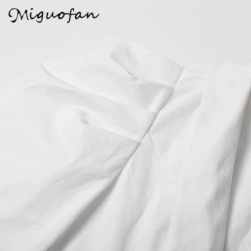 Miguofan, платье-Блейзер, белое, облегающее, женское платье, сексуальное, мини, пышное, с длинным рукавом, на пуговицах, для клуба, вечерние, для женщин, для офиса, для девушек, платья