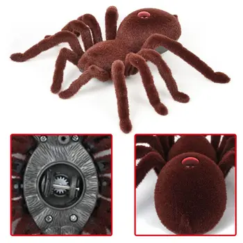 

Halloween 2CH Remote Control Scary Creepy Soft Plush Spider Infrared Prank Toy Q39B