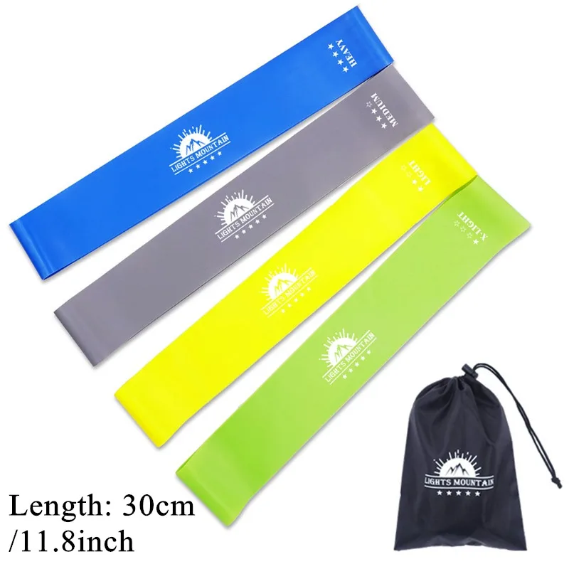 4PCS-30cm Фитнес резинки фитнес резинка спортивные резинки эспандер экспарезинки для фитнеса резинка для фитнеса резинки для спорта фитнес Набор из 4 для спорта резинок для фитнеса резиновая петля латексные резинки для - Цвет: 4PCS-30cm
