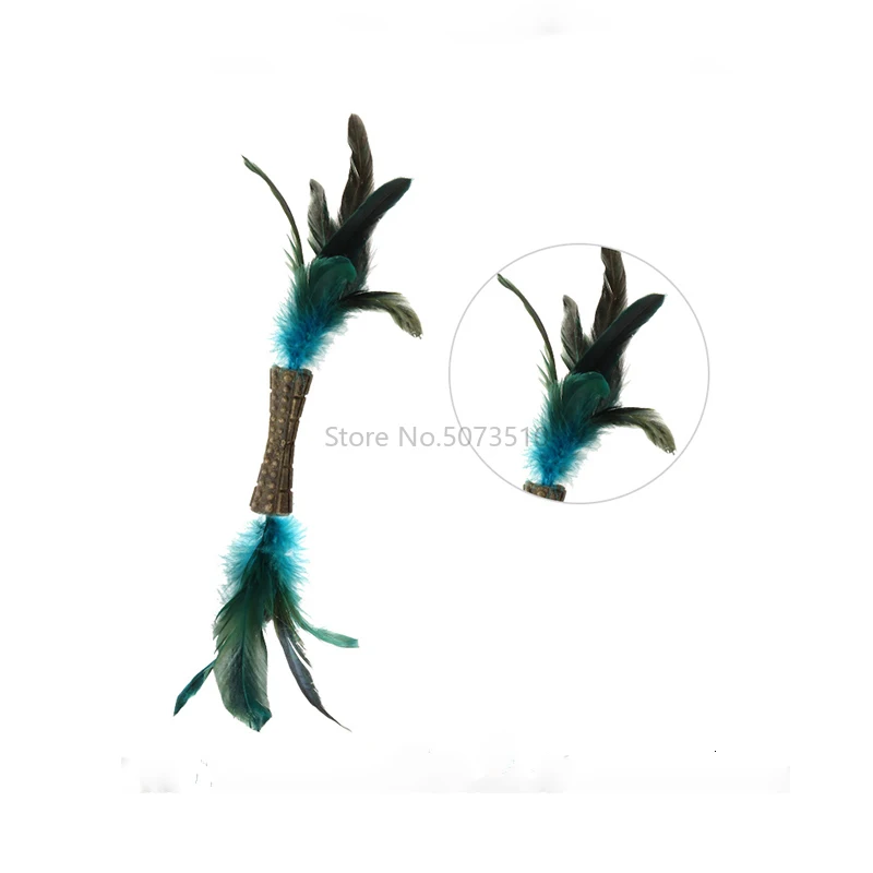 

Cat toys tease cat stick feathers, bite resistance, high elasticity, hand-held cat straw fighting cat stick pet toys