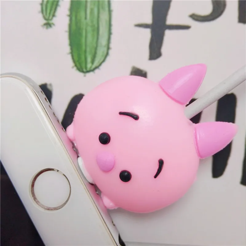Защитный чехол с рисунком из мультфильма, чехол для кабеля, Coque Cord для iPhone 8 Plus, 4, 4S, 5, 5S, SE, 5C, 6, 6 S, 7, X, Xs, Max, XR, чехол для iPhone 7 Plus - Цвет: Черный