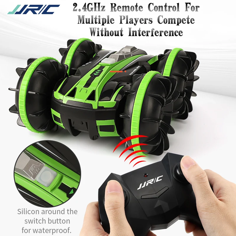 JJRC Q81 1:20 2.4G 2-in-1 Double Sided Amphibious 360 Degree Rotation 3 Batteries RC Car Remote Control RC Vehicle RC Stunt Car