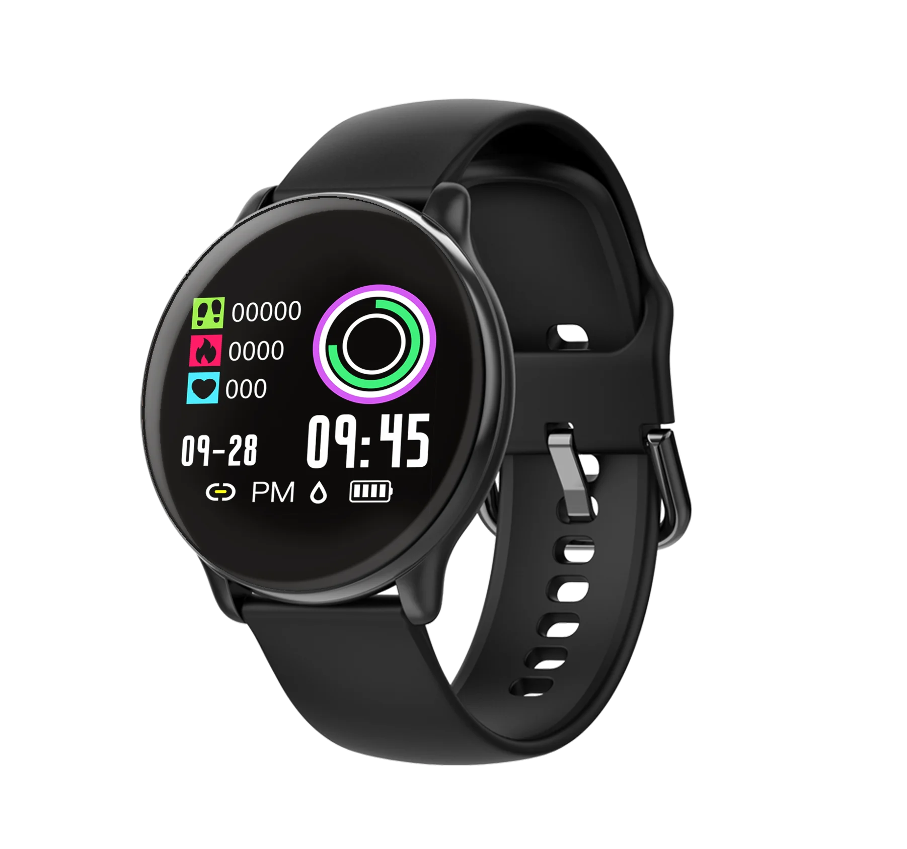 Black belt SE01 умный Браслет IP68 Водонепроницаемый сердечный ритм кровяное давление здоровье Обнаружение спортивный браслет - Цвет: Black belt