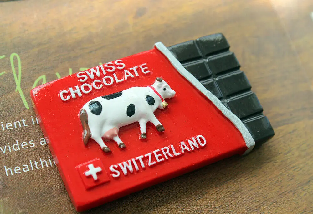 Швейцарский шоколад Швейцарский туристический подарок сувенир 3D Смола магнит на холодильник декор для холодильника