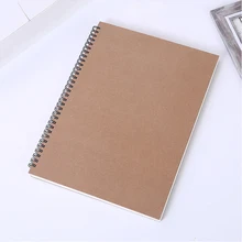Блокнот для рисования, твердая крафт-бумага, Обложка, 50 страниц, Экологически чистая древесная масса, эскиз, бумага, спираль, переплет, забронированный вкладыш