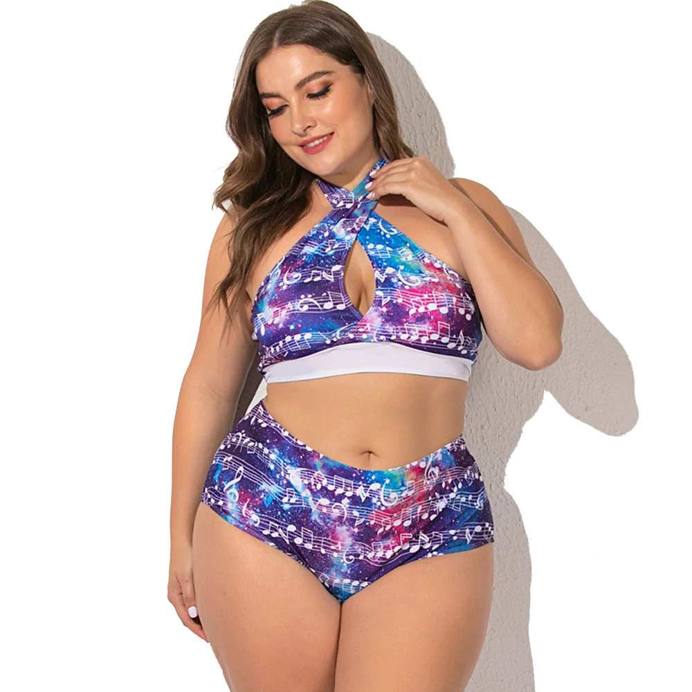 Wipalo Women'S Swimming Suit Plus Size Bikini Swimsuit Female Biquini Two Piece Front Cross Backless Swimwear Beach Bathing | Женская