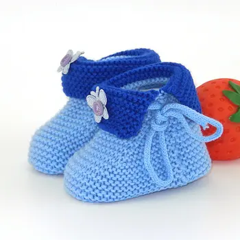 

DOGEEK Unisex Newborn First Walkers Cute Crib Shoes Girl Boy Handmade Knit Sock Shoes Infant Toddle Shoes 0-18 Months