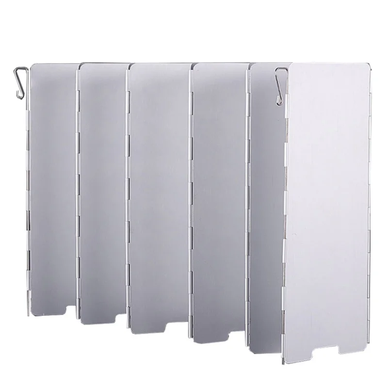 

12 Plates Foldable Manual Camping Cooker Gas Stove Wind Shield Screen Aluminum Alloy Outdoor Stove Accessories