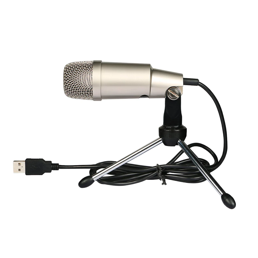 

Professional USB Condenser Microphone Plug&Play Home Studio Mic For Audio Recording With Stand