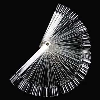

50 pcs Nail Color Card Nail Polish Glue Sample Board Display Fan Shape Nail Polish Color Board Nail Piece Display Board