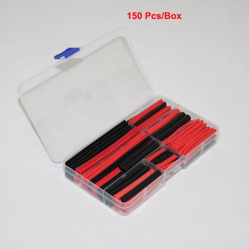150 Pcs 127/150/328/530 шт. ассортимент электронные Обёрточная бумага провод кабель с изоляцией Полиолефиновая термоусадочная трубка соотношение изоляционные, термоусадочные трубки - Цвет: 150 Pcs
