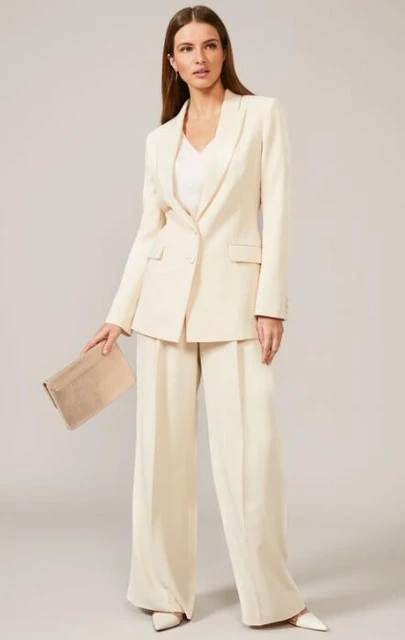 AVANI CREAM SUIT JACKET TAPERED PANTS | Cream suit, Suit jacket, Black suit  jacket