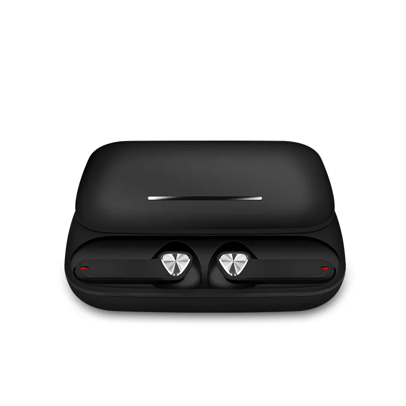 CLAITE BE36 TWS Bluetooth наушники 5,0 Hi-Fi бас наушники коснитесь сенсорные водонепроницаемые спортивные гарнитуры с выдвижным беспроводным зарядным устройством - Цвет: Черный