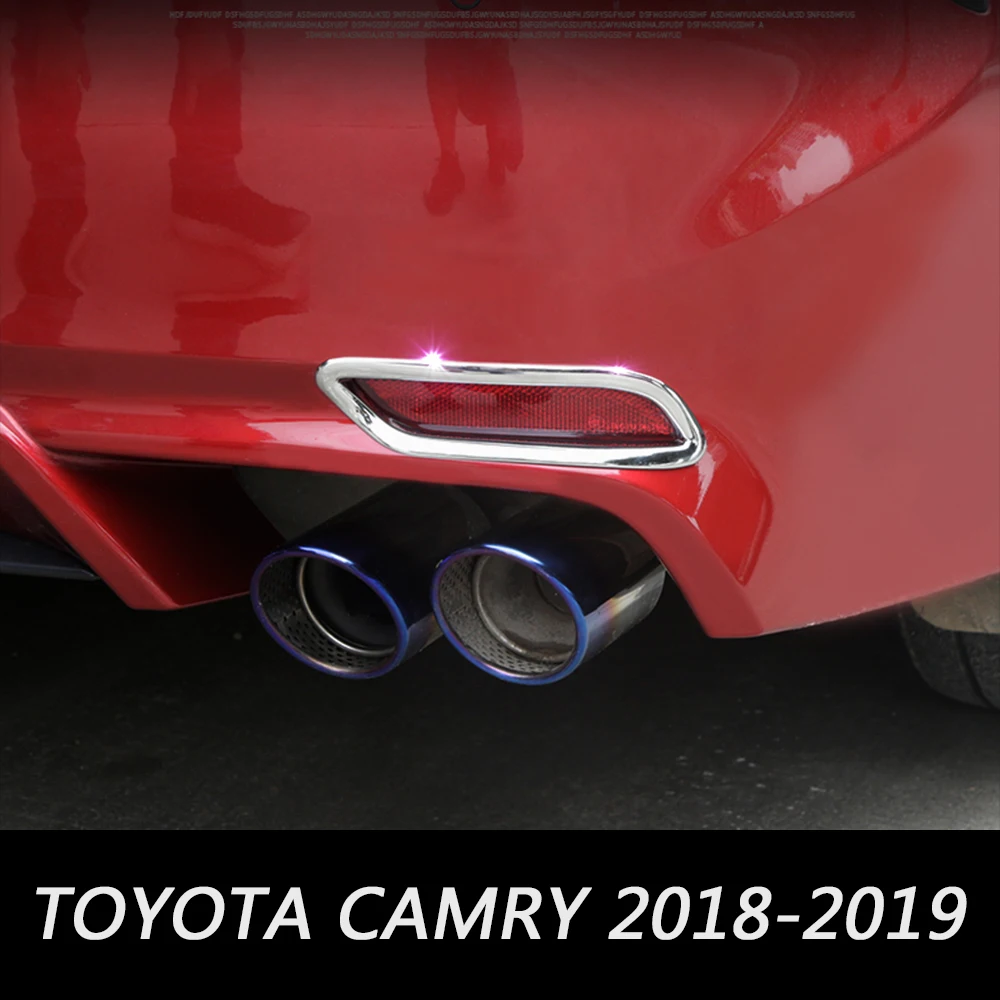 

For Toyota Camry 70 XV70 8th MK8 2018 2019 Car Rear Fog Lights Trim Covers Auto Exterior Decoration Car Styling Accessories