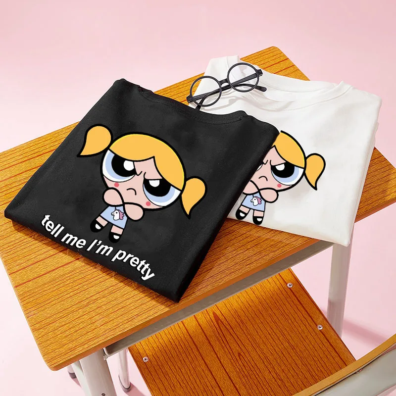Женские повседневные футболки Ulzzang уличная одежда kawaii футболка с мультяшным
