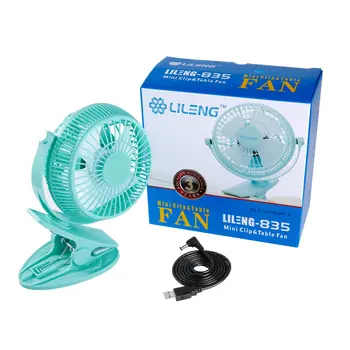 

5 Inch Portable with Clip USB Desktop Fan for Home Office Baby Stroller Car Laptop Study Table Gym Camping Tent Rotary Vane 5v
