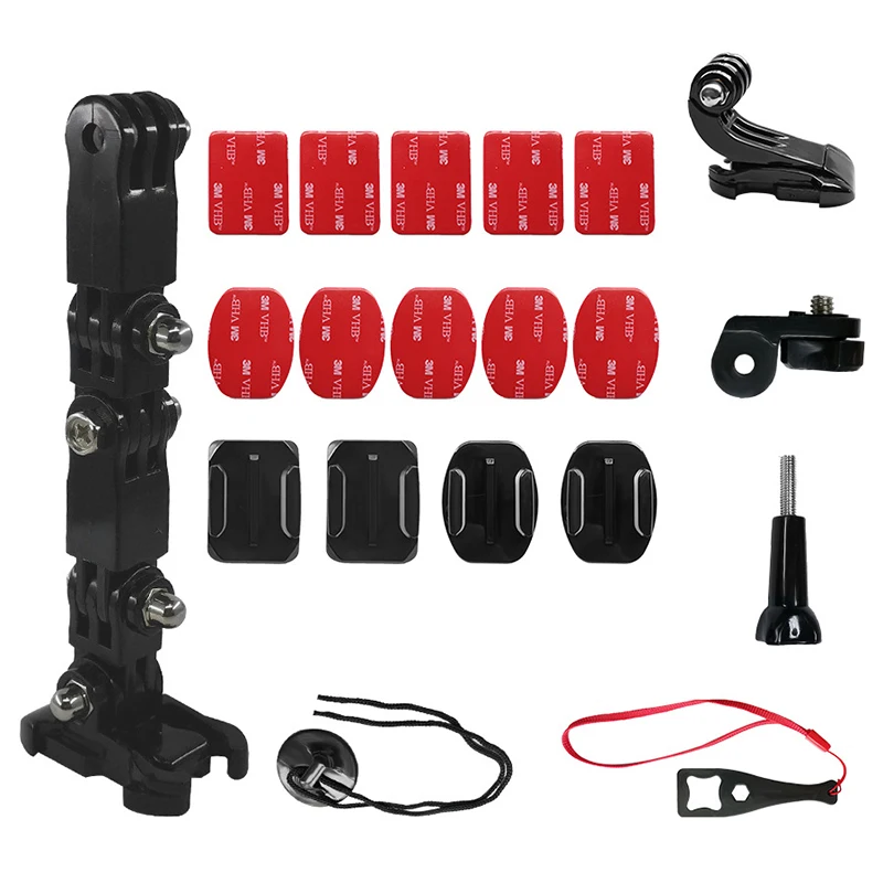 Motorcycle Helmet Bracket Sets For Gopro Hero 7 6 5 Yi 4k Adjustable Mount Base Adapter SJCAM Sj4000 EKEN H9 Action Camera | Электроника