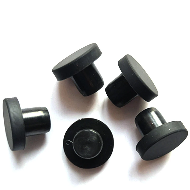 

50pcs Solid Silicone Rubber Plugs Dust Plug 3mm~14mm Black Cap Silicone Plug Acid And Alkali Resistance