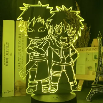 

Japanese Anime Cute Naruto and Gaara Figure 3d Led Night Light for Kids Bedroom Decoration Best Birthday Gift Child Bedside Lamp