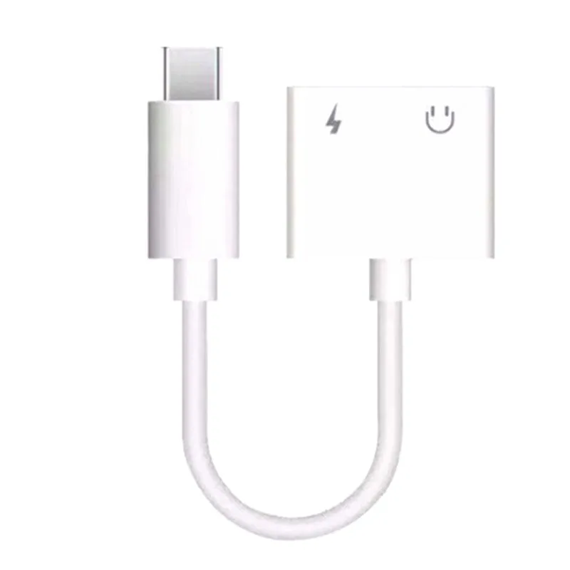 2 in 1 Type C to 3 5mm Charger Audio Adapter Headphone Jack Portable USB Cable GK99